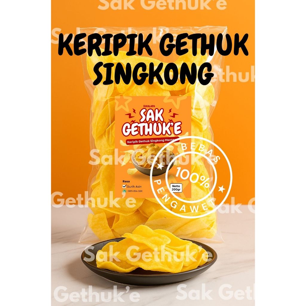 

Cemilan Keripik Getuk singkong / kripik getuk ceriping asin / keripik singkong getuk Asin 200 gram