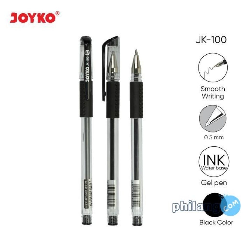 

Pulpen gel hitam mimi 0.5 mm kualitas pulpen joyko jk-100