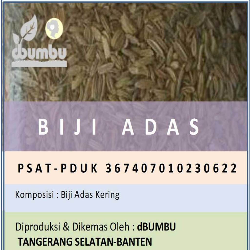 

Biji Adas kering kemasan Sachet 10 gram