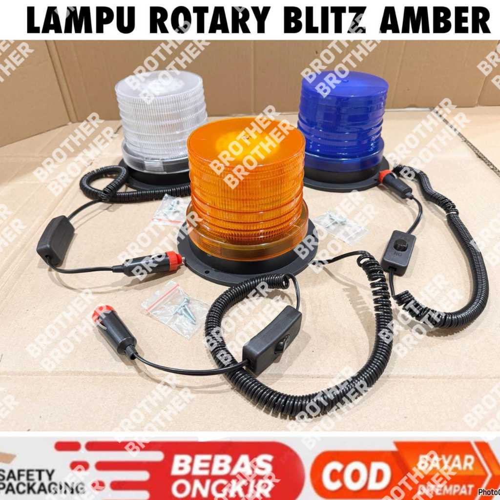 Lampu Rotari Rotary Flash 12 24 Volt Blitz Amber