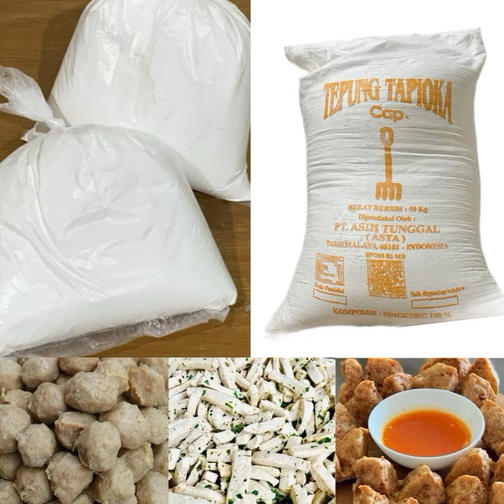 

tepung tapioka cap garpu kuning 50 kg | tepung cocok untuk basreng baso