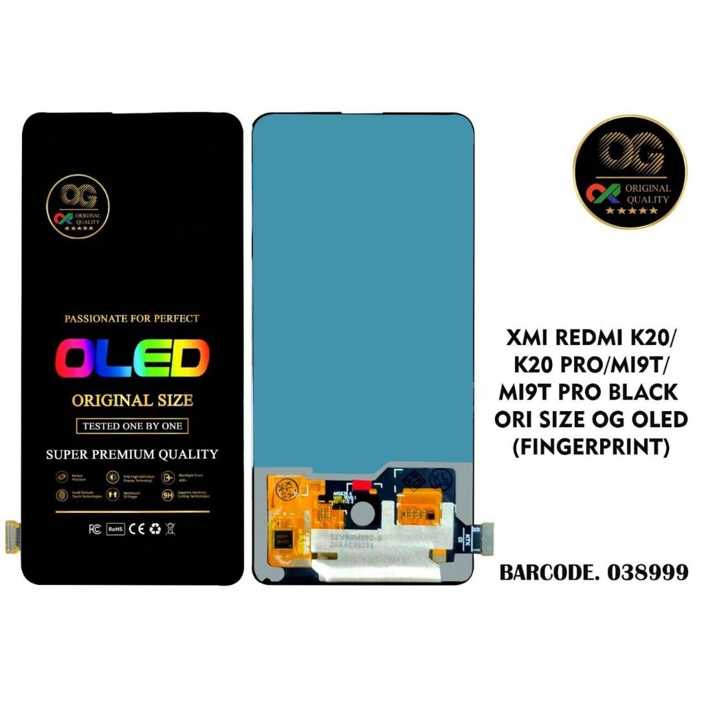 LCD REDMI K20 / K20 PRO /M19T / M19T PRO BLACK ORI SIZE OG OLED ( BISA SISIK JARI)
