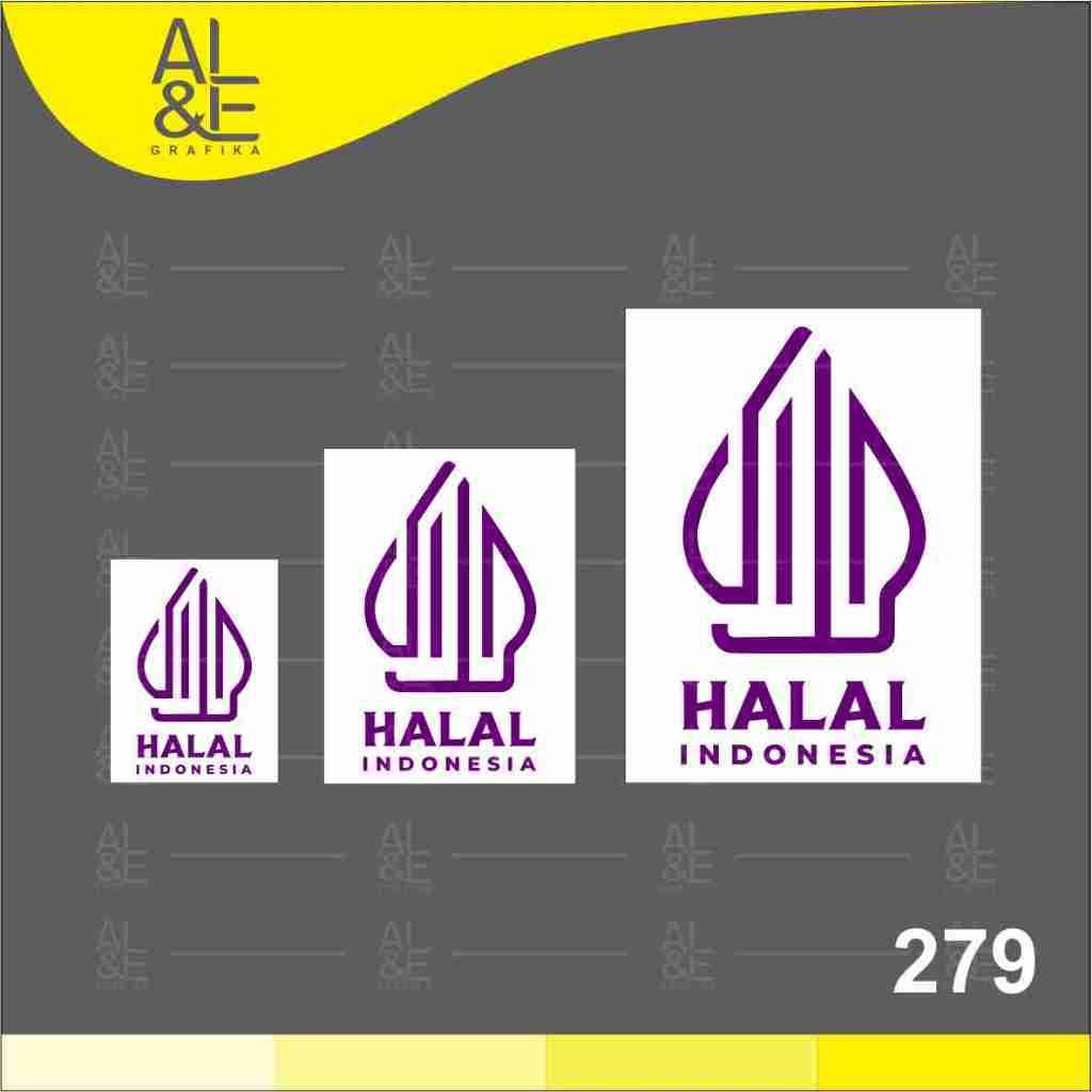 

279 - Stiker Logo Halal, Sticker Vinyl, Tahan Air