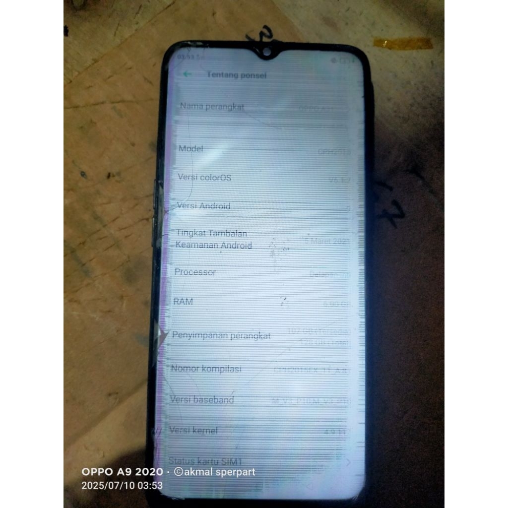 MESIN OPPO A31 RAM 6/128 NORMAL JAYA