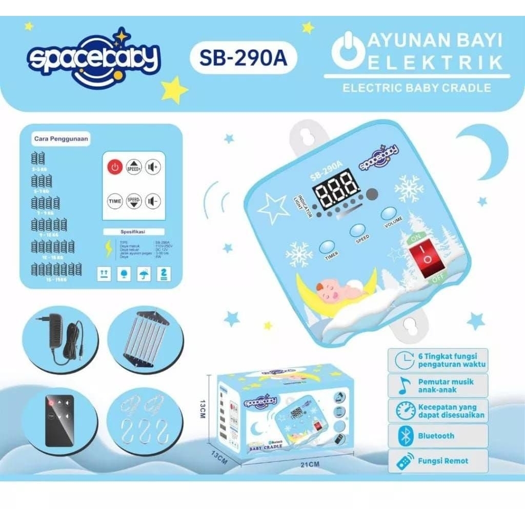 Ayunan Listrik Otomatis Remote Bemusik