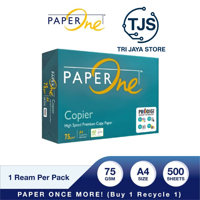

KERTAS HVS PAPERONE UKURAN A4 | 75 GSM | 1 RIM / 500 LEMBAR