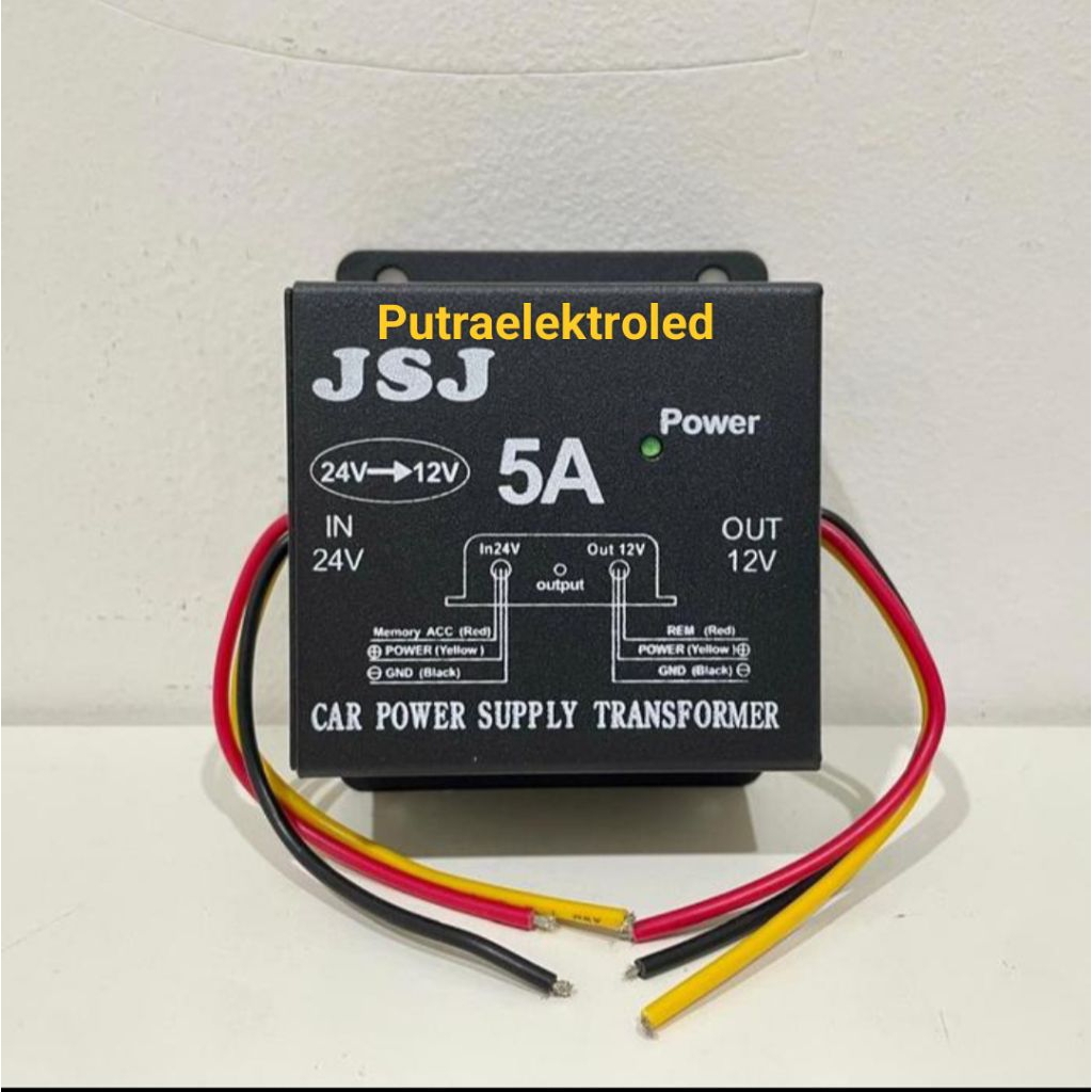 Converter 5A DC 24V - 12V JSJ / Converter 5 Amper DC 24V to 12V