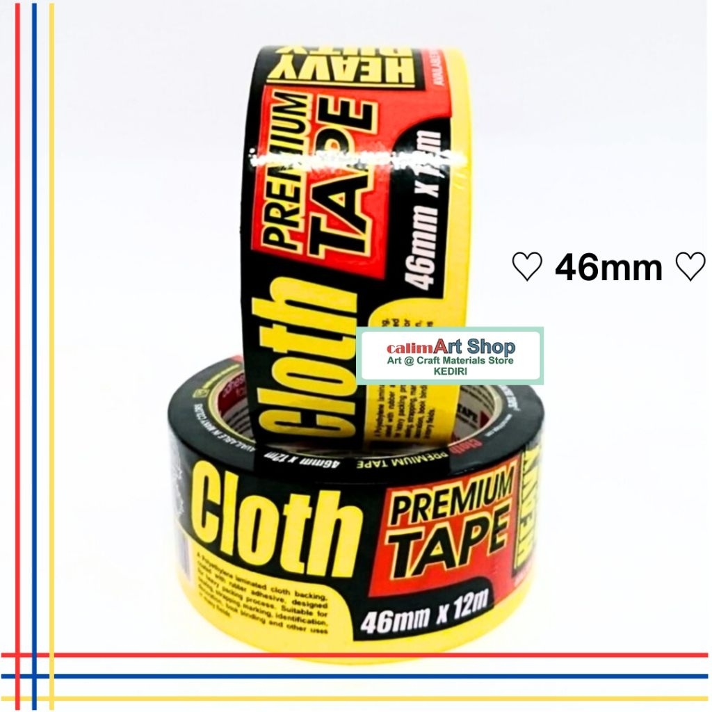 

Lakban Kain Cloth Nachi Tape 46 mm / 2 Inch x 12 meter Hitam