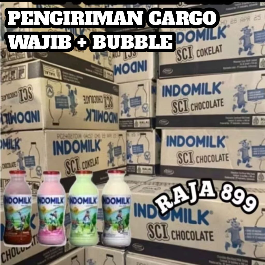 

INDOMILK SUSU UHT BOTOL DUS | KARTON ISI 24 PCS X 190ML | SUSU INDOMILK BOTOL 190ML