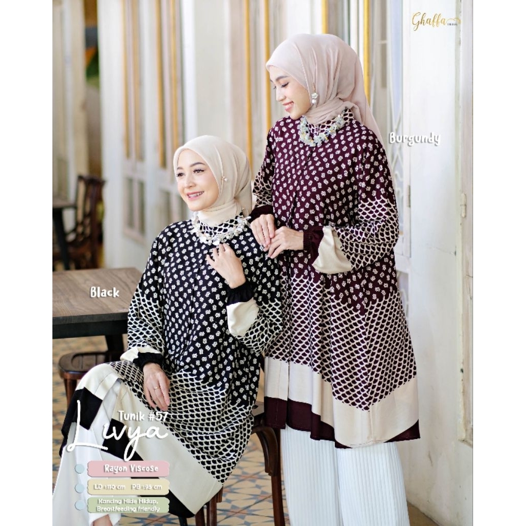 Livya Tunik by GHAFFA THE LABEL Rayon Viscone
