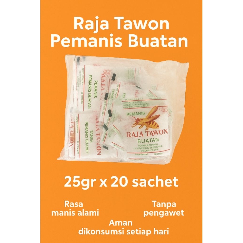 

Raja Tawon Pemanis Buatan – 25gr x 20 Sachet | Manis, Sehat & Praktis