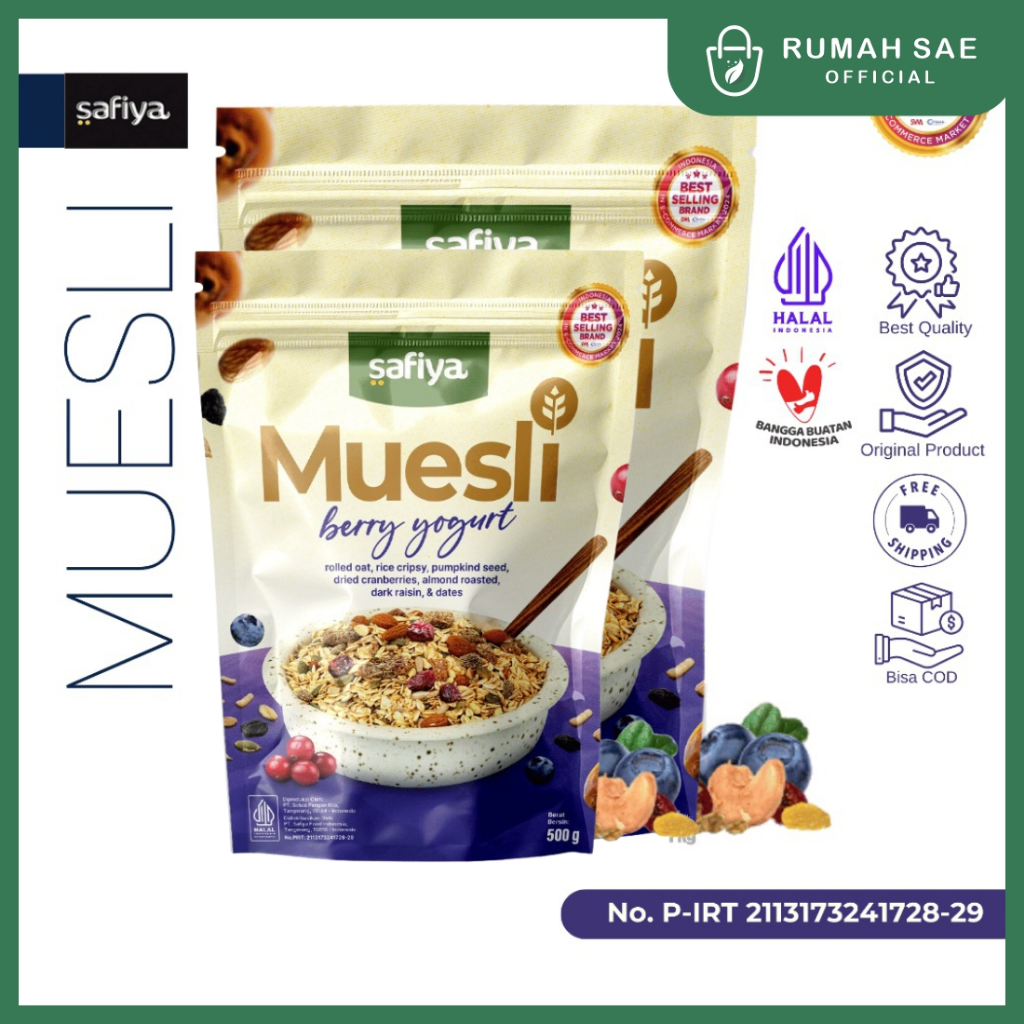 

Safiya Muesli Berry Yogurt / Muesli Berry Yogurt 500 Gr 1 Kg