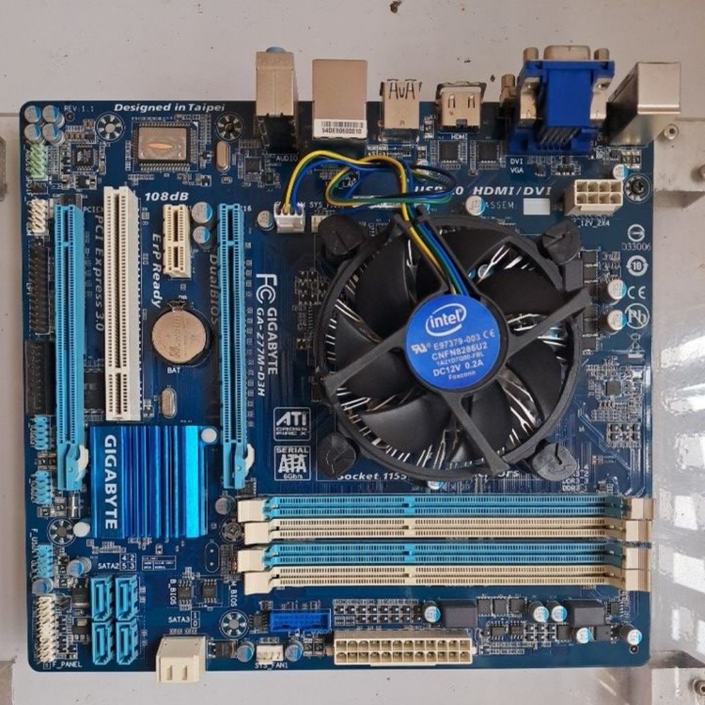 motherboard gigabyte GA-Z77M-D3H+prosesor G2030 @3.00GHz