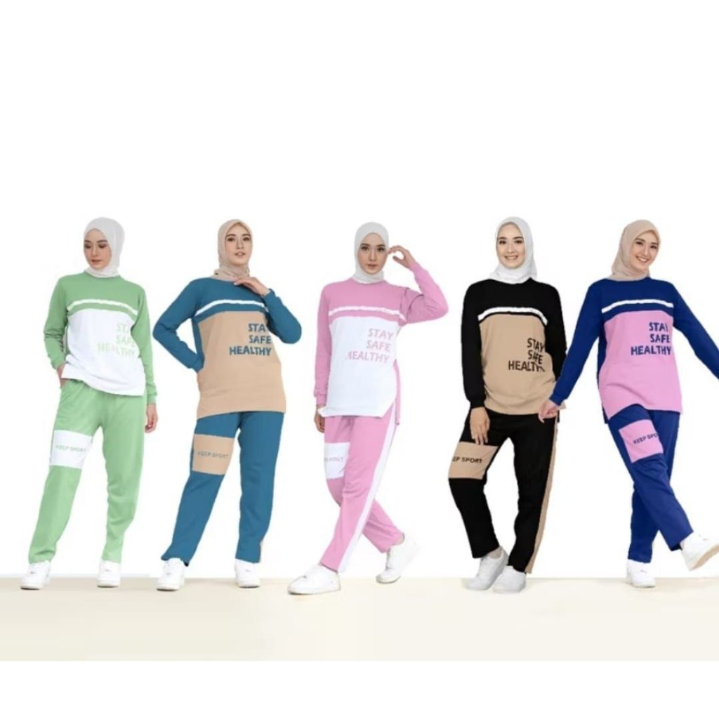 SET MEGA List Setelan Kaos Olahraga Wanita Muslimah Lengan Panjang / Kaos Olahraga Wanita Lengan Pan