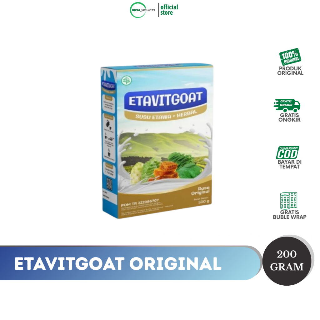 

ETAVITGOAT ORIGINAL SUSU ETAWA HERBAL – susu kambing etawa bergizi & lezat | penuhi gizi harianmu | cocok untuk semua usia | original 100% | bisa COD