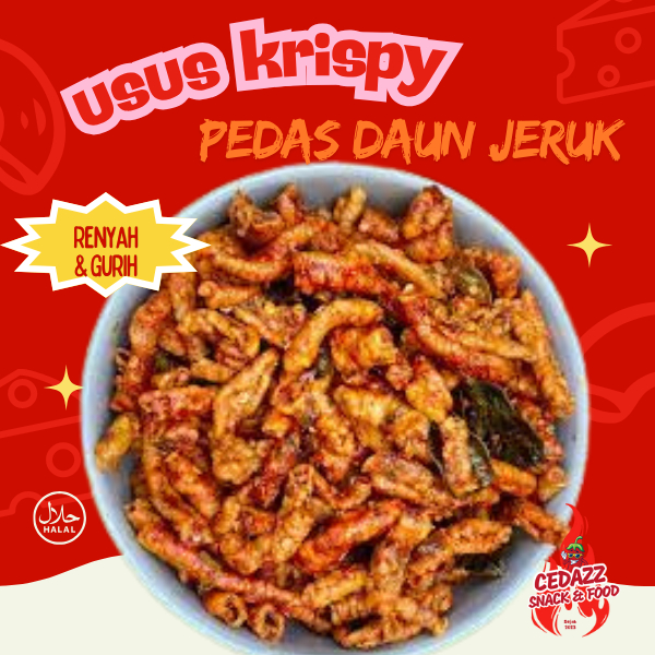 

250 gram usus kripsy pedas daun jeruk murah