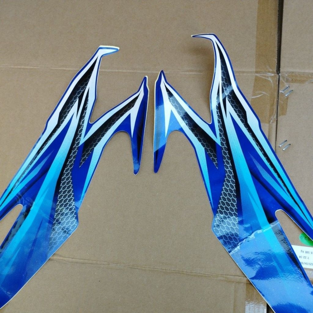 Striping Stiker Body Tangki RX King 2005 Biru