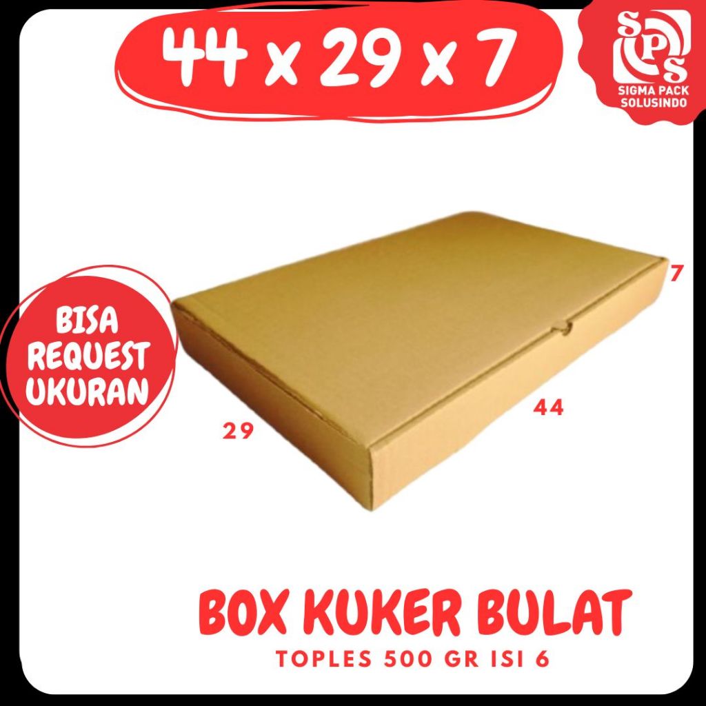

Kardus Kuker 44x29x7 LD Kue Kering Toples 500 gr isi 6 Box Ied Mubarok Dus Idul Fitri Zigma Shop