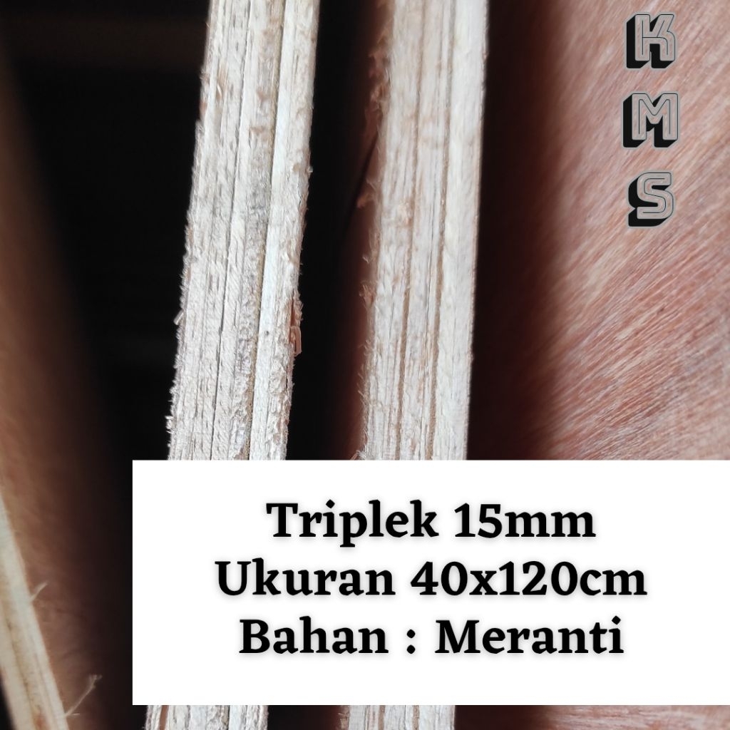Triplek 15mm 40x120cm Meranti