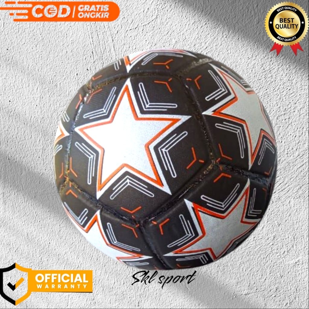 bola sepak kaki maenan anak anak bola press tempel lem size 5 gratis pentilasi dan jaring