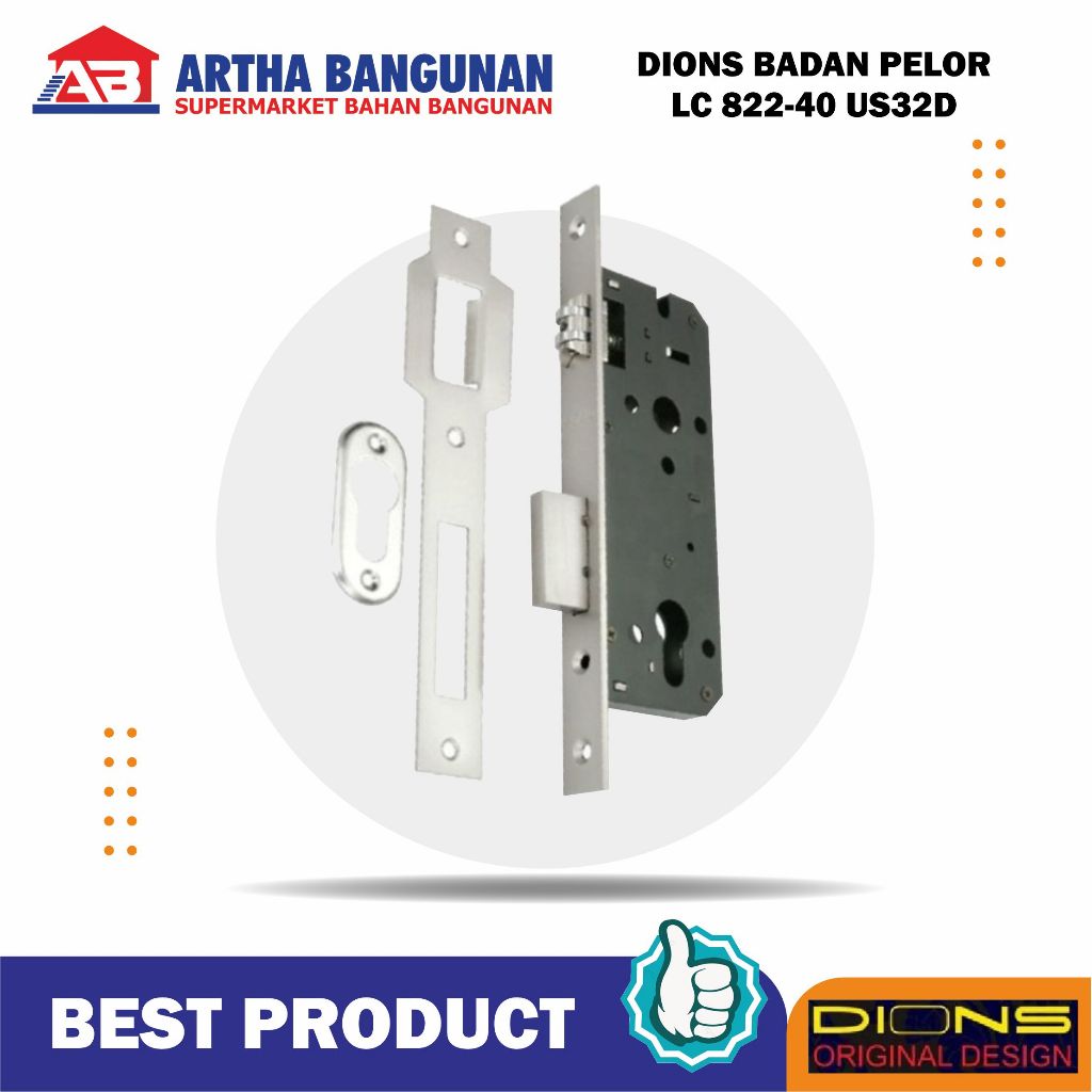 SOLID BADAN KUNCI PELOR/SWING LC 821/822-40 US32D