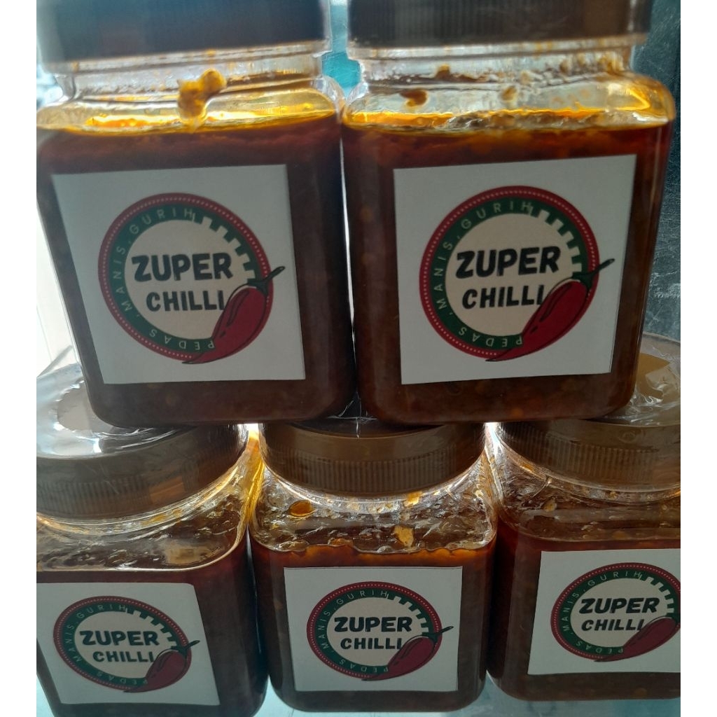

sambal geprek istimewa ZUPER CHILLI asin pedas gurih ukuran 190 gram