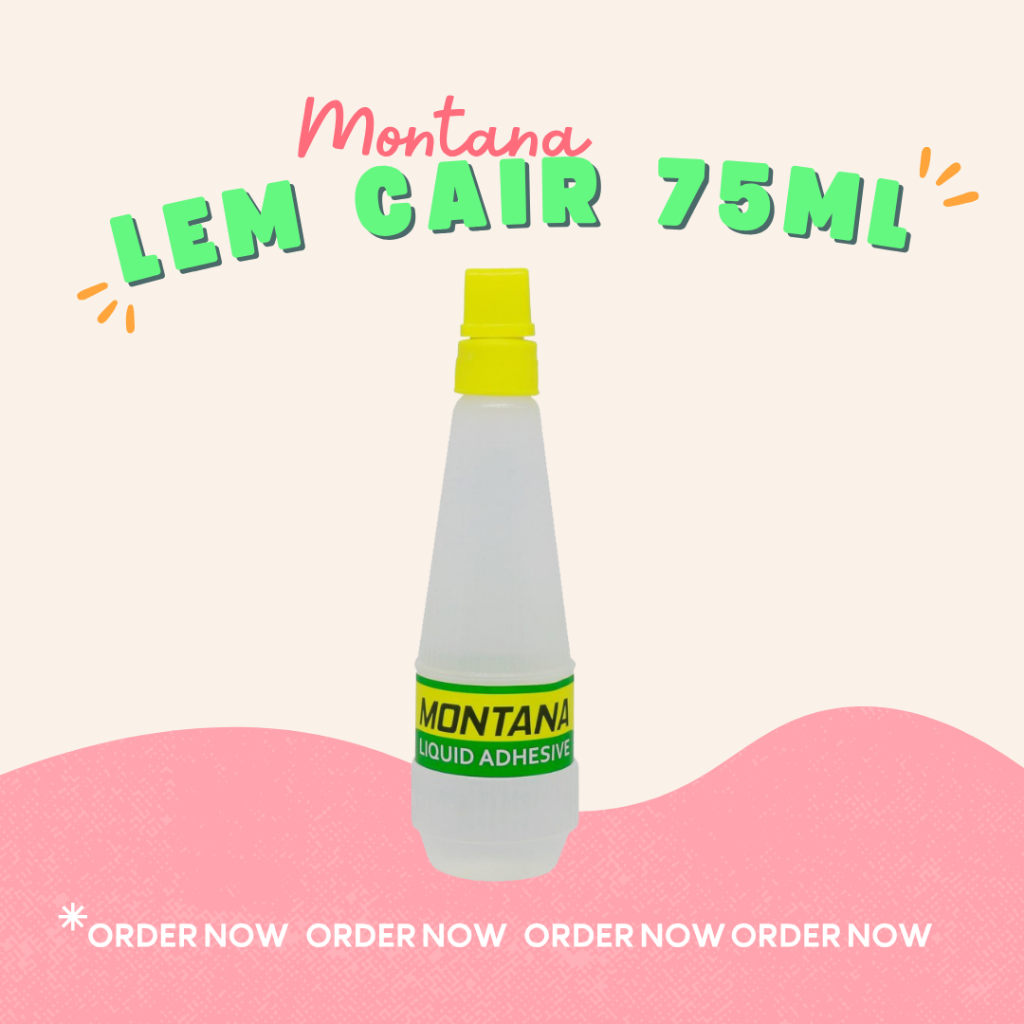

Lem Cair Povinal 75ml / Lem Kertas Cair Montana /Lem Slime