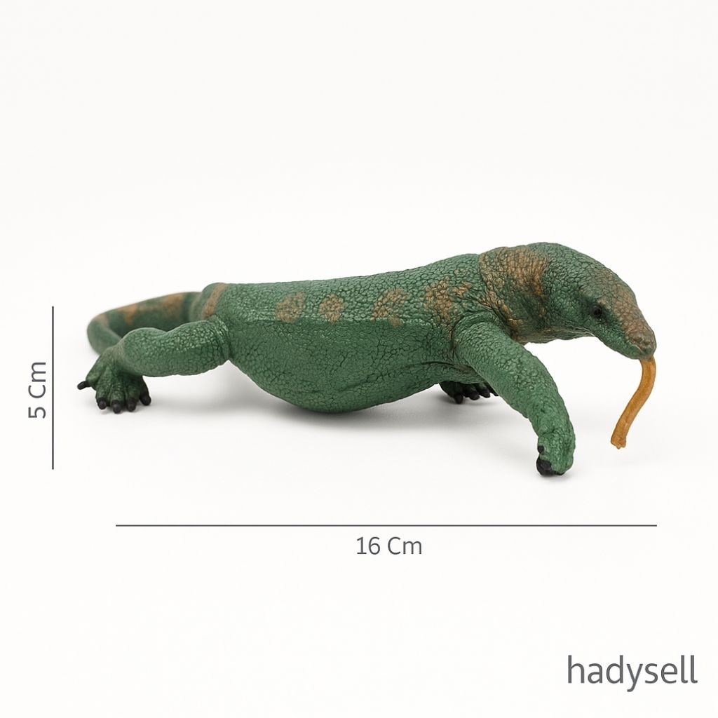 mainan hewan komodo hijau / figure komodo
