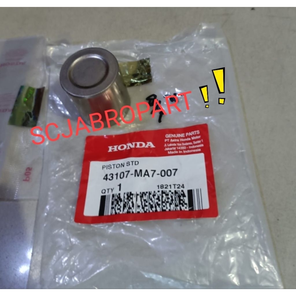 43107 MA7 007 ...PISTON CALIPER HONDA SUPRA X 125...ORI AHM