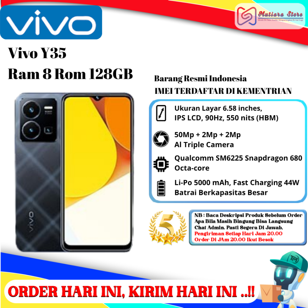 Vivo Y35 Ram 8 Rom 128GB