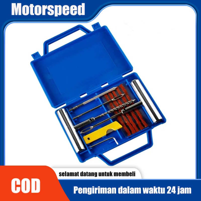 NEW MOTORSPEED Kit Perbaikan Ban Mobil, Alat Perbaikan Darurat Ban Kempes, Set Alat Perbaikan Ban