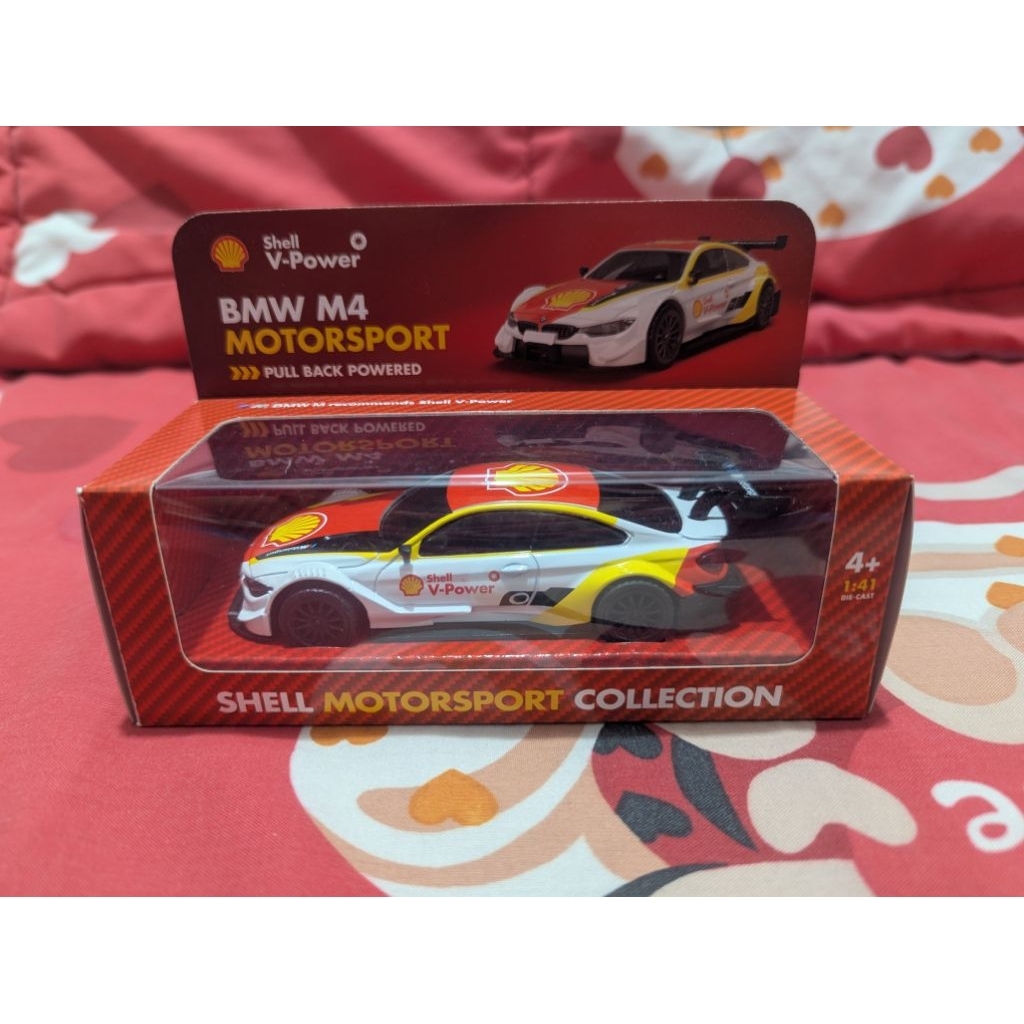 DIECAST SHELL MOTORSPORT COLLECTION BMW M4/ SHELL VPOWER BMW M4 MOTORSPORT/ MAINAN MOBIL SHELL BMW M