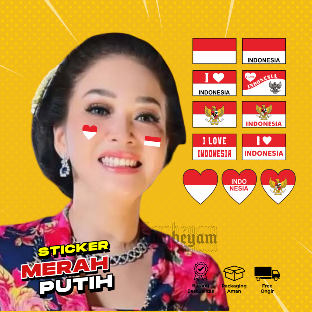 

Sticker pipi bendera merah putih indonesia satuan