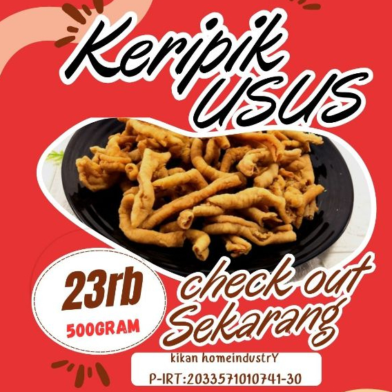

KERIPIK USUS (baru & termurah) , USUS KRISPI Gurih daun jeruk 500gram