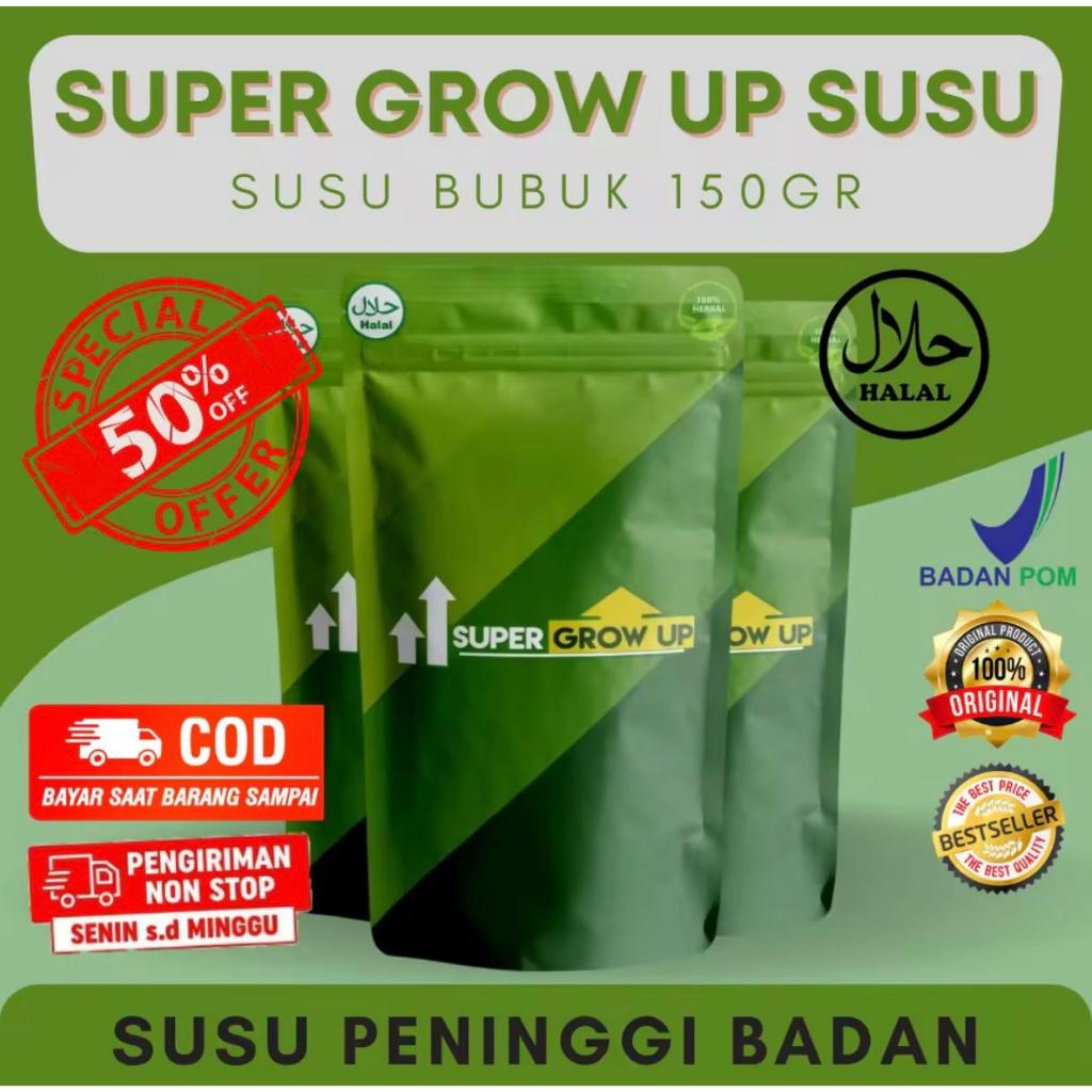 

[PROMO 50%] SUPER GROW UP SUSU BUBUK – Peninggi Badan Original Terlaris / susu penambah tinggi badan / penambah tinggi badan cepat / suplemen penambah tinggi badan / vitamin penambah tinggi badan / penunjang pertumbuhan / hyper grow / peninggi badan bpoM