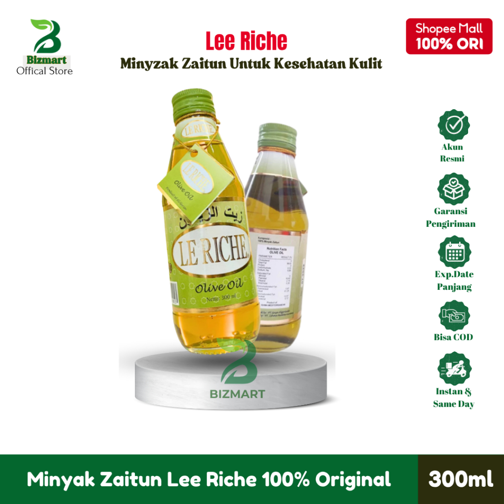 

Minyak Zaitun Lee Riche 300ml Extra Light Olive Oil Untuk Kesehatan Kulit BPOM