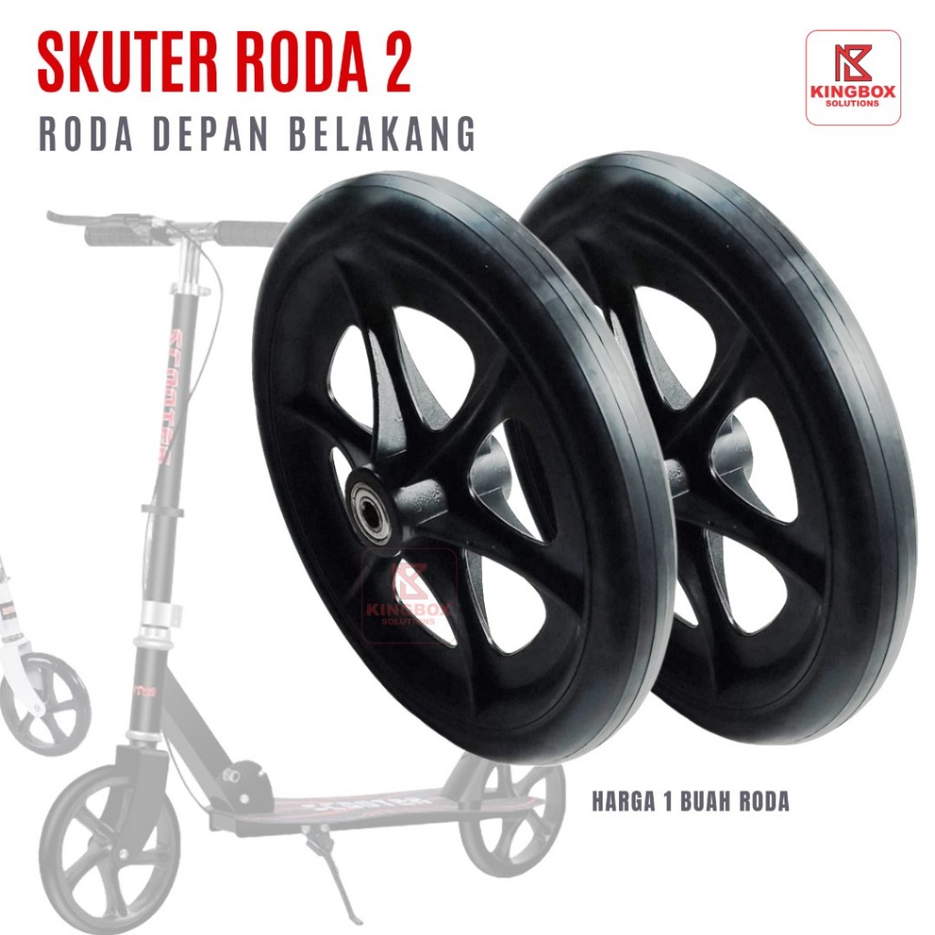 Roda Depan Belakang Skuter Anak Dewasa Roda 2 Diameter 20 cm