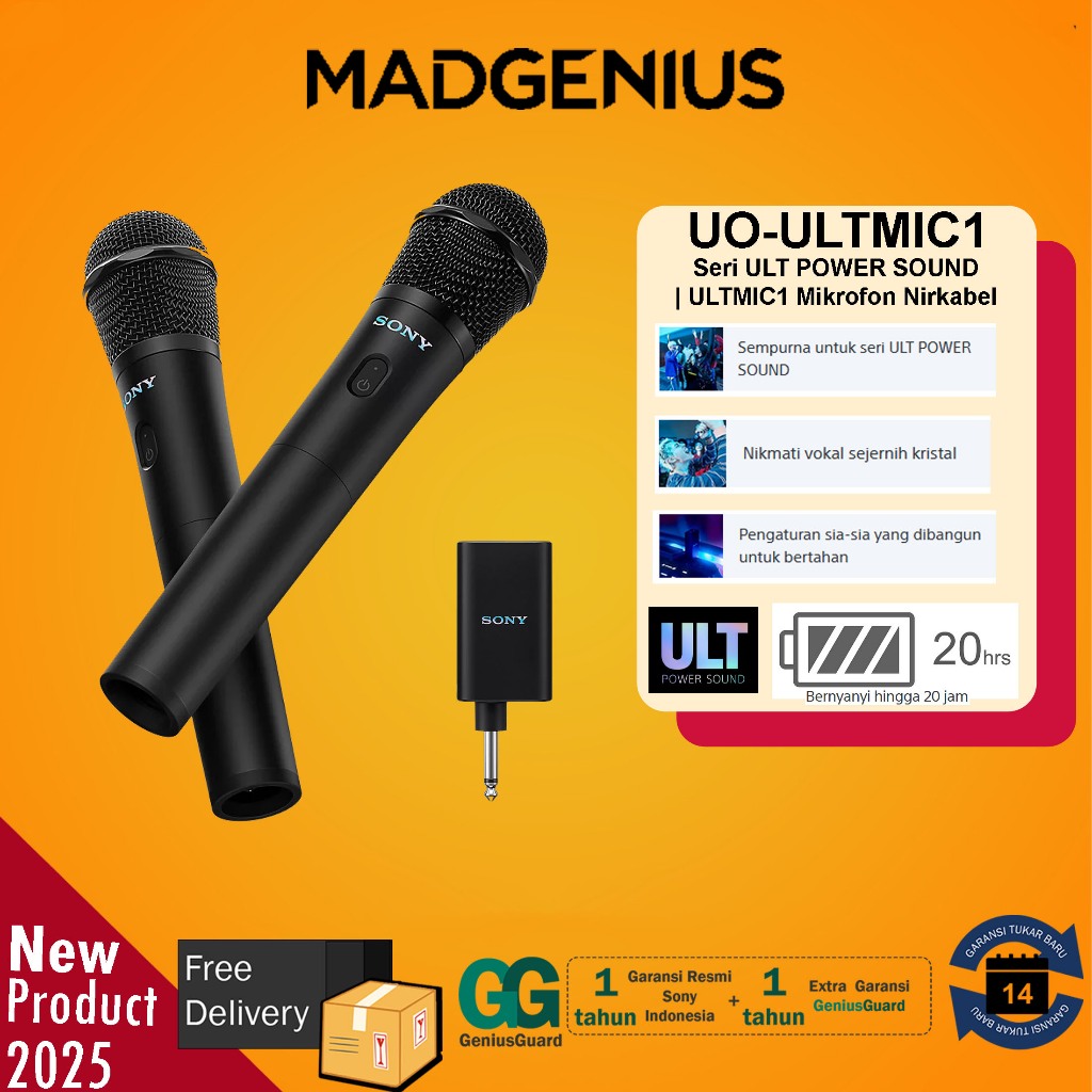 SONY Original Mikrofon Sony ULTMIC1 Nirkabel / ULT Mic Wireless Microphone UO-ULTMIC , Garansi Resmi