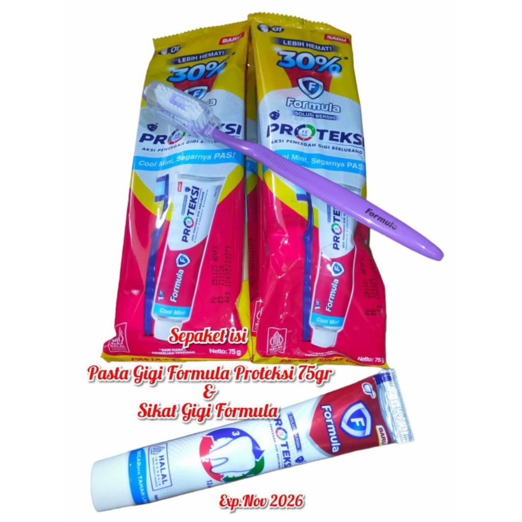 Sikat gigi dan pasta gigi formula proteksi