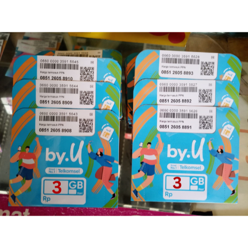 Kartu perdana BYU NASIONAL isi KUOTA 3gb 30hari SEGEL,BARU kartu perdana byu 3gb 30hari murah/kartu 