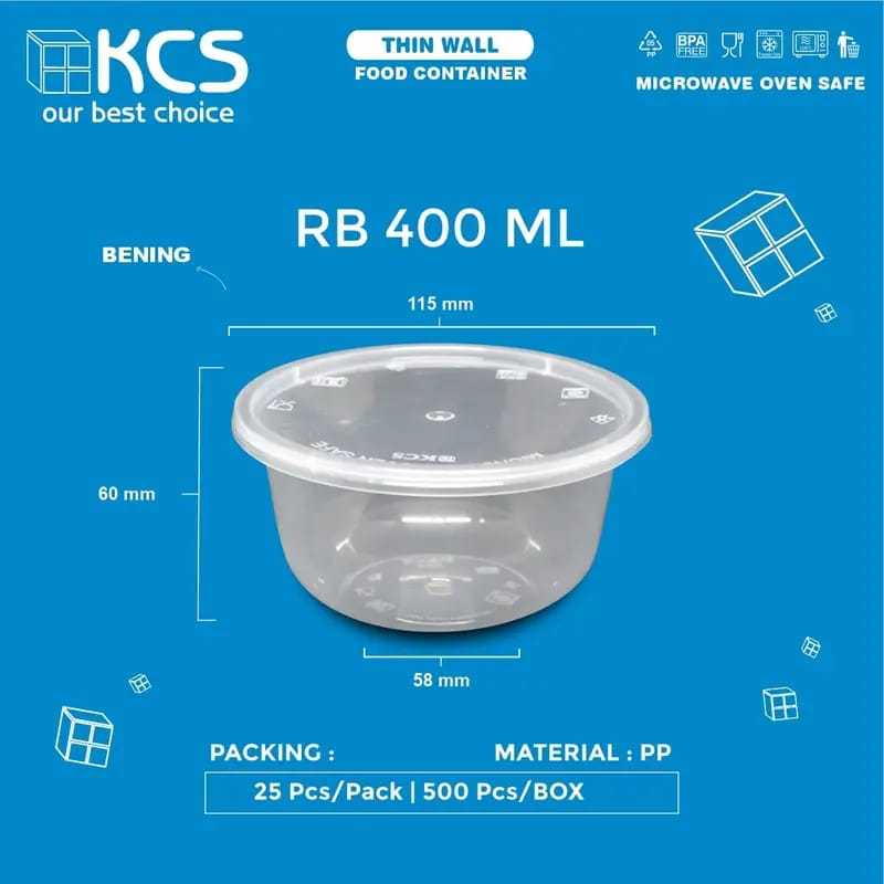 ISI 500 Biji Thinwall RB Cup 400ml KCS (DUS)