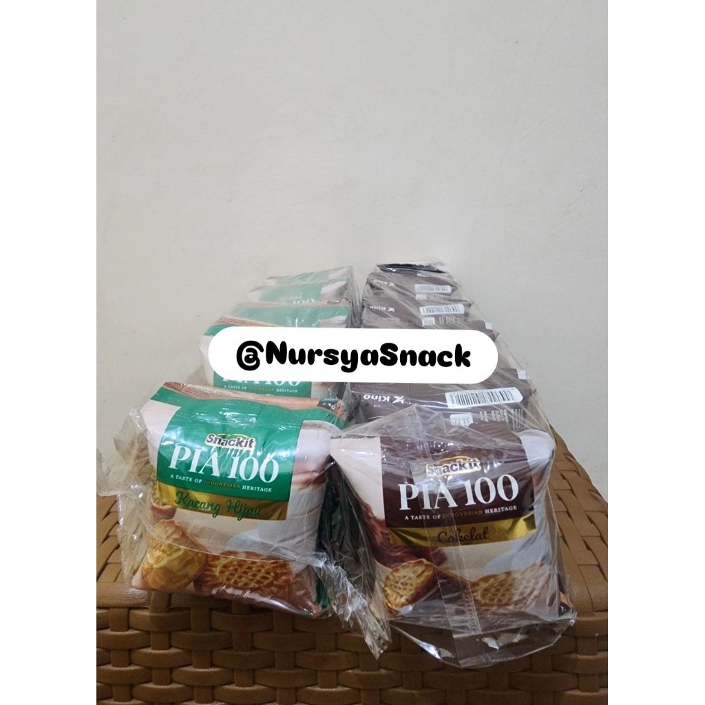 

Pia 100 Bakpia Snackit Rasa Cokelat & Kacang Hijau 23 gram