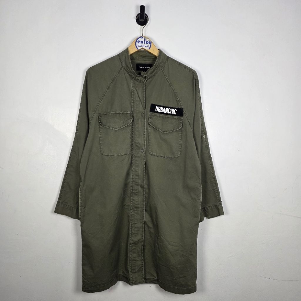 parka army military jacket panjang PLASTIC ISLAND pria wanita second preloved