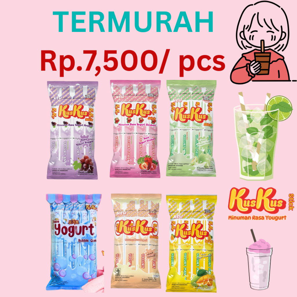 

KUS KUS - Yogurt Jelly Kus Kus Isi 10 pc Aneka Rasa Buah