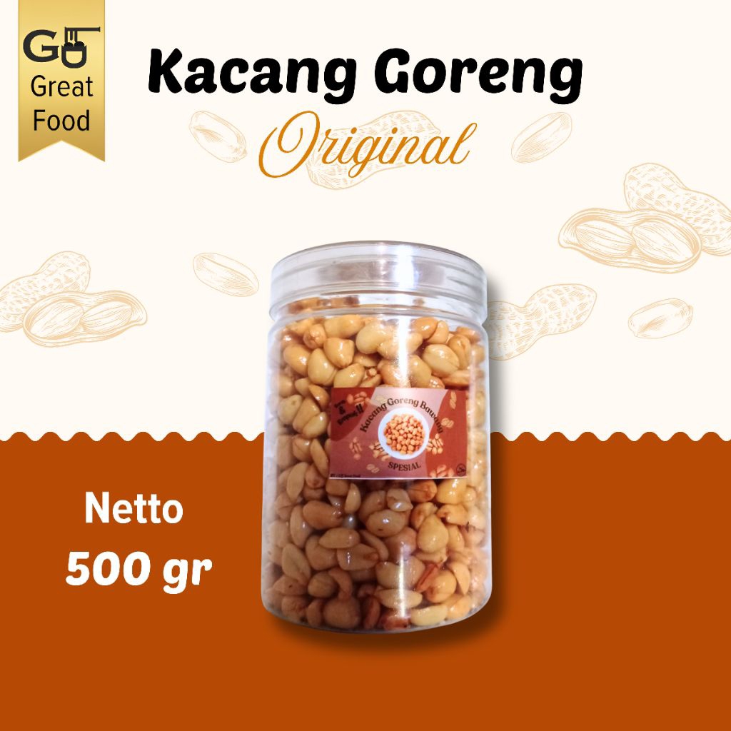 

Kacang goreng / Kacang tanah goreng / Kacang goreng original / kacang klici goreng 500 gr