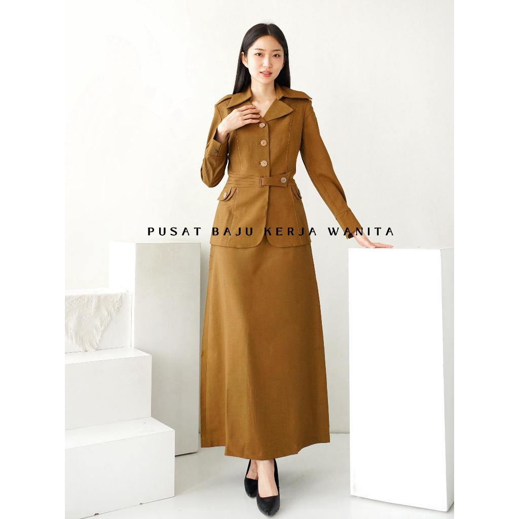 Seragam pemda wanita / Baju pdh pemda / Baju dinas pemda pns / Baju khaki pns wanita / Seragam asn w