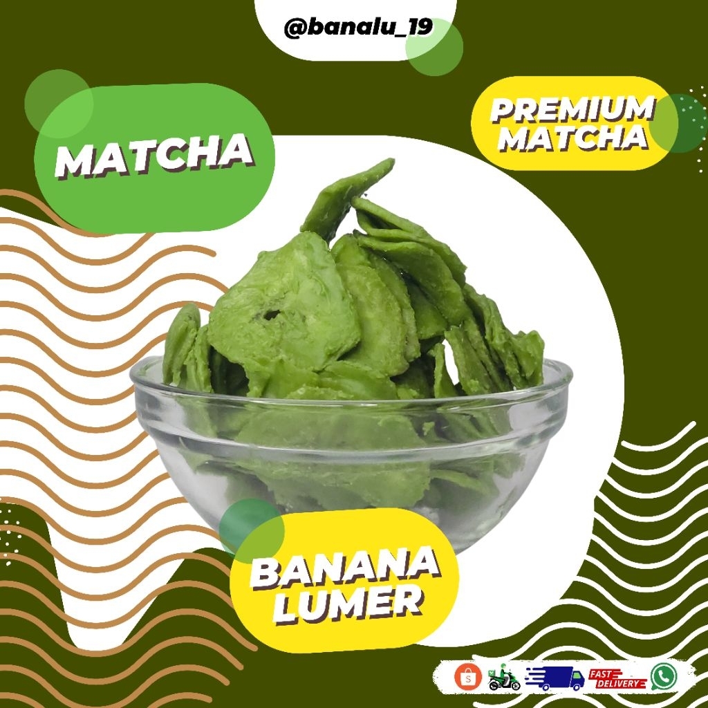 

keripik pisang coklat matcha lumer nomor 1 100% premium coklat