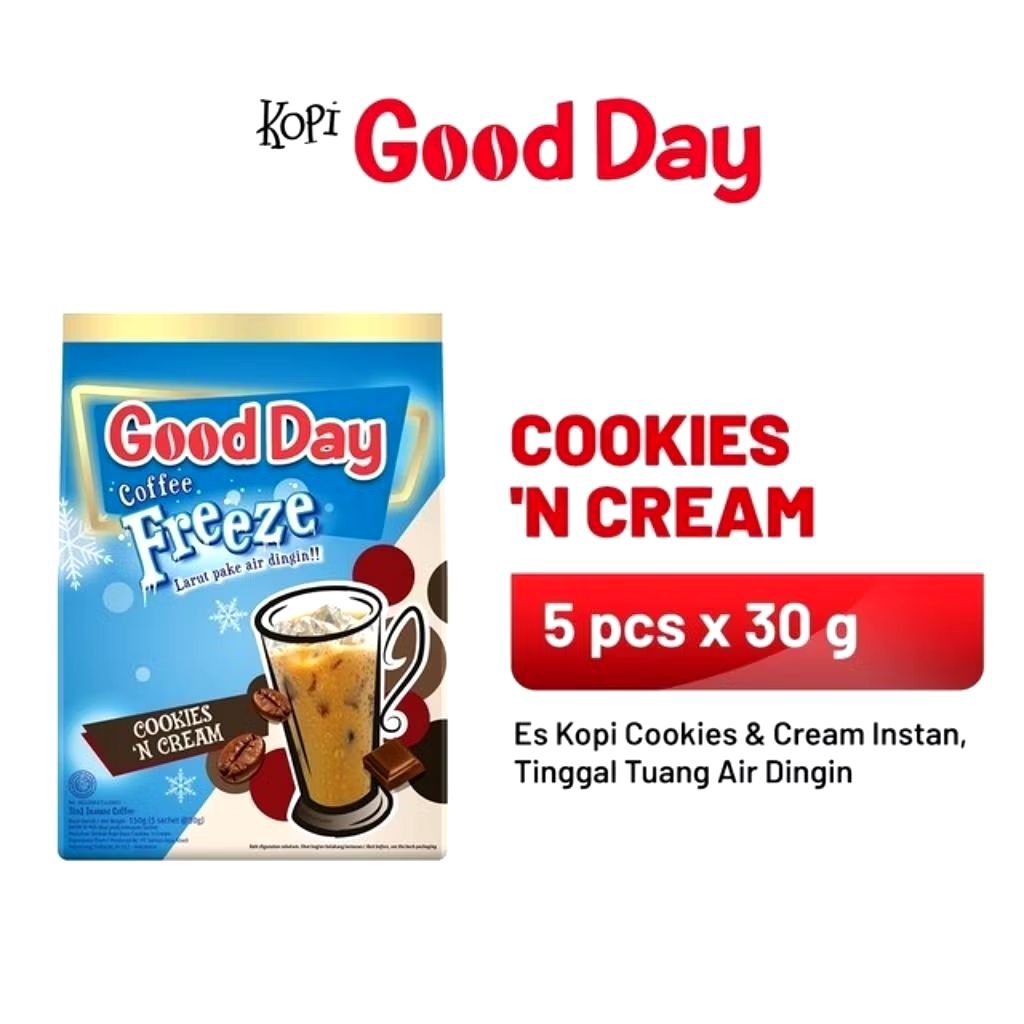 

Good Day Coffee Freeze 3In1 Cookies & Cream 5 x 30 gram