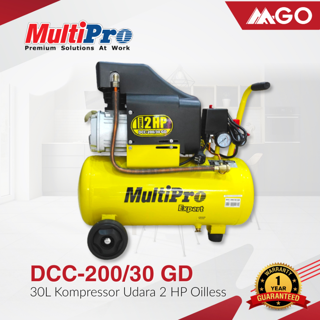 Kompresor Udara 2 HP / Air Compressor  MULTIPRO DCC-200/30 GD