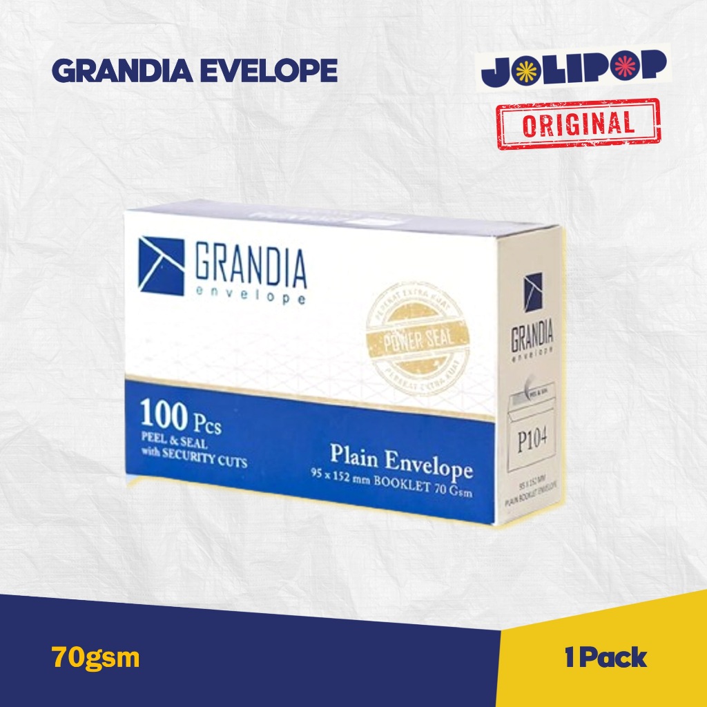 

Amplop Grandia 104 Putih 1 Pack 100 Lembar / Amplop Putih / Amplop Undangan